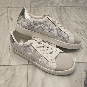 Silver and Gray Women's Sneakers